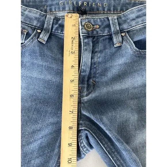 White House Black Market Jeans Womens The Girlfriend Soft Denim Light Distressed - Picture 11 of 12